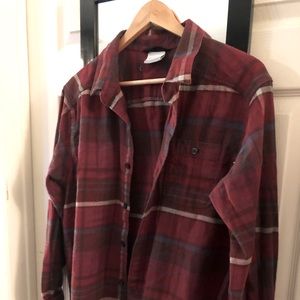 Columbia Men’s Red Plaid Flannel in Medium